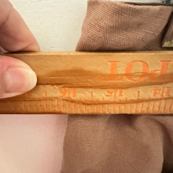 ARITZIA WILFRED 6 Earthy pink linen bland tie waist hidden buttonfly crop jogger - Picture 10 of 14